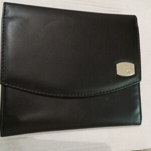 Toyota Black Faux Leather Owner Manual Case Document Organizer Magnetic Closure